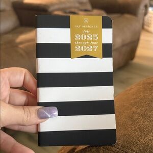 Black and White Striped Planner